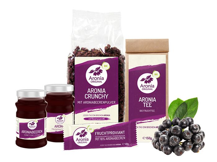 Neue Verpackungen für Snacks und Aufstriche von Aronia ORIGINAL